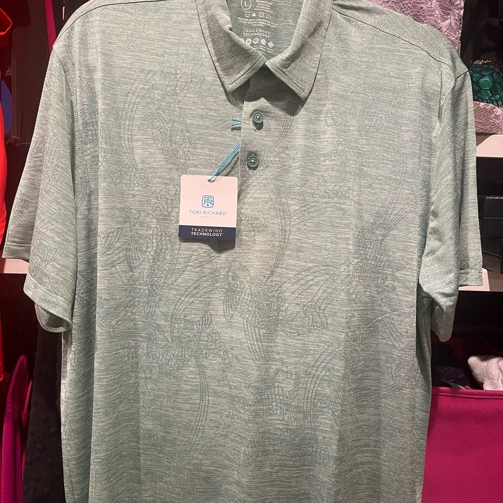 Tori Richard Green Dress Shirt with Textured Fabric